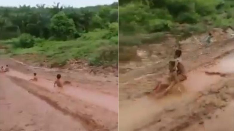 कीचड़ से लथपथ सड़क पर मिट्टी में लोट-पोट होकर खेलते दिखे बच्चे, Viral Video देख ताजा हो जाएगी बचपन की यादें