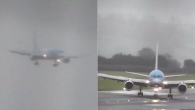 तेज हवाओं की वजह से लैंडिंग के दौरान बिगड़ा विमान का संतुलन, Viral Video में देखें कैसे पायलट की समझदारी से टला बड़ा हादसा
