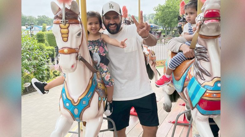 इंग्लैंड में अपनी नन्हीं बेटी Samaira के साथ मौज करते नजर आए Rohit Sharma, देखें खूबसूरत तस्वीर