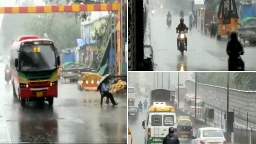 मुंबई में सुबह से हो रही है लगातार बारिश, देखें वीडियो