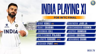 ICC World Test Championship 2021: टीम इंडिया के प्लेइंग 11 का हुआ ऐलान, जडेजा-अश्विन के साथ होंगे 3 तेज गेंदबाज