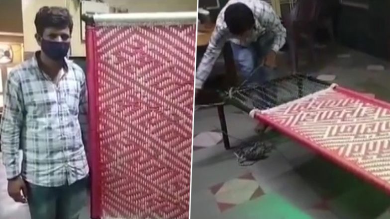 Rajasthan: कोरोना के खिलाफ लोगों को जागरूक करने के लिए जोधपुर के कारीगर ने बनाई विशेष चारपाई, लिखा हुआ है खास संदेश