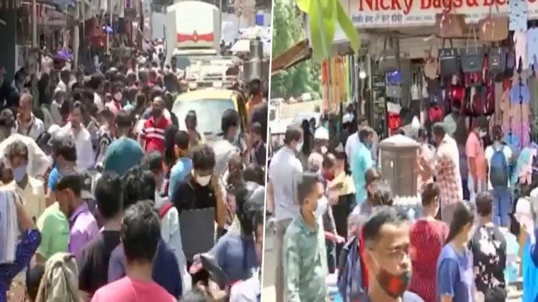 Mumbai: क्रॉफर्ड बाज़ार में लोगों की भारी भीड़, कोरोना नियमों की उड़ाई धज्जियां (वीडियो)