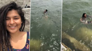 Taarak Mehta Ka Ooltah Chashmah फेम निधि भानुशाली ने बिकिनी पहनकर तालाब में लगाई छलांग, कहा- मुझे तो बस बहाना चाहिए