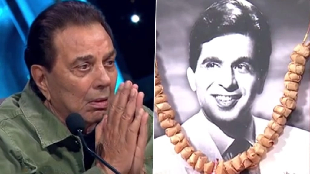 इंडियन आइडल के मंच पर भावुक हुए धर्मेंद्र 