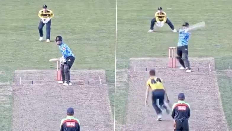T20 Blast: राशिद खान ने लगाया हेलीकॉप्‍टर शॉट, महज 13 गेंदों में खेली तूफानी पारी (देखें वीडियो)