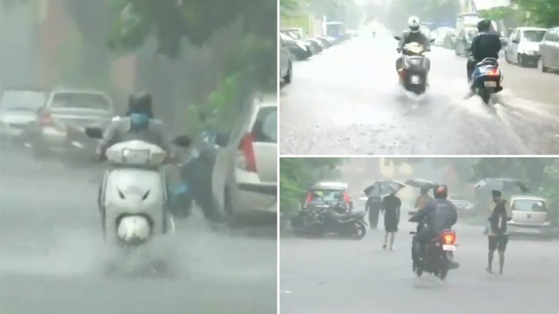 Mumbai Rains: मुंबई में सुबह से हो रही हैं भारी बारिश, कई इलाकों में जल भराव (देखें वीडियो)