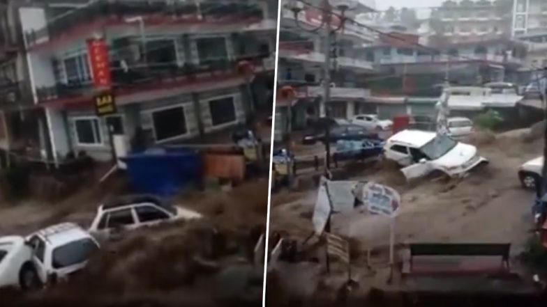 Himachal Pradesh: धर्मशाला में बाढ़ का कहर, देखते ही देखते कई गाड़ियां मलबे में हुईं जमींदोज, देखें वीडियो