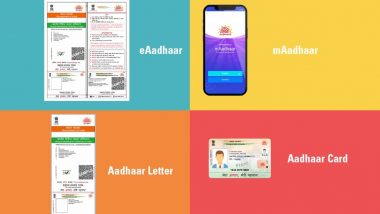 आधार को लेकर आपके मन में भी है ये शंका? UIDAI ने बताया Aadhaar Letter, eAadhaar, mAadhaar, Aadhaar PVC Card सभी सामान रूप से मान्य और स्वीकार्य