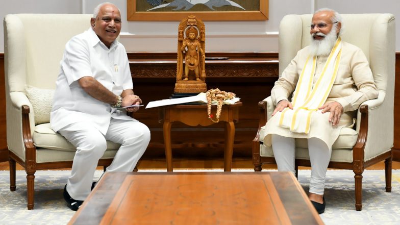 Karnataka: सीएम BS Yediyurappa ने पीएम Narendra Modi से की मुलाकात, देखें तस्वीर