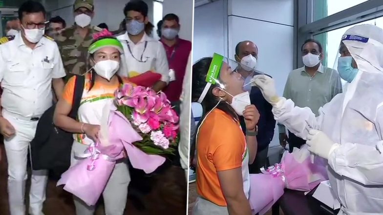 Tokyo Olympics 2020: टोक्यो ओलंपिक में सिल्वर मेडल जीतने के बाद Mirabai Chanu दिल्ली पहुंचीं