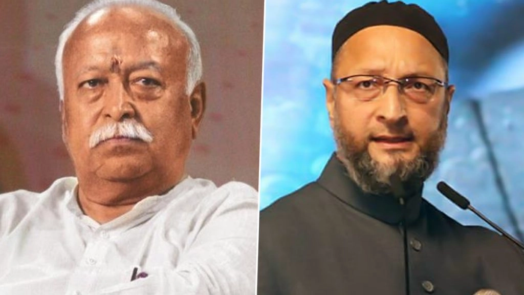संघ प्रमुख मोहन  भागवत के बयान पर एआईएमआईएम के चीफ असदुद्दीन ओवैसी ने पलटवार किया है