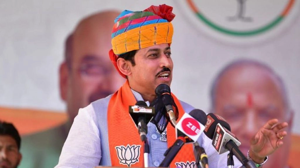 बीजेपी  नेता राज्यवर्धन सिंह राठौर ने गहलोत सरकार पर साधा निशाना, कहा- राज्य में अंधा कानून चलता है