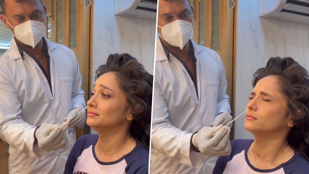 अर्चना के किरदार में लौट रही अंकिता लोखंडे ने शूटिंग सेट पर कराया कोरोना टेस्ट, देखें मजेदार वीडियो