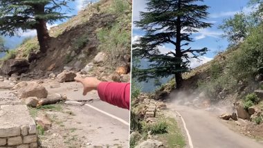 Kinnaur Landslide: हादसे में बाल-बाल बचे शख्स ने हिमाचल प्रदेश के सांगला भूस्खलन का शेयर किया वीडियो