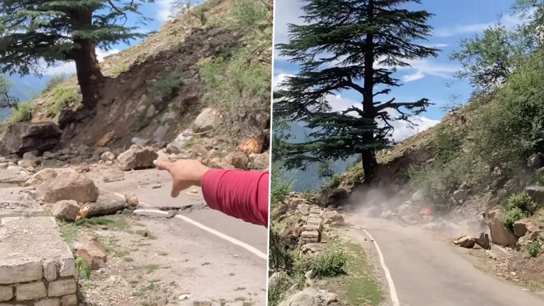 Kinnaur Landslide: हादसे में बाल-बाल बचे शख्स ने हिमाचल प्रदेश के सांगला भूस्खलन का शेयर किया वीडियो
