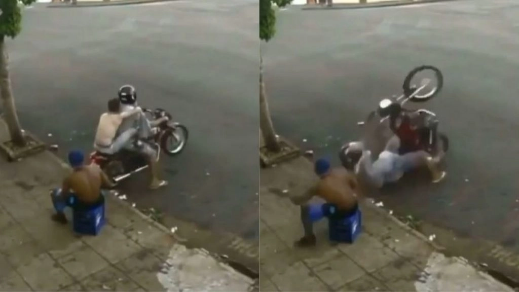 हवा में बाइक को उछालकर स्टंट करना शख्स को पड़ा भारी, बिगड़ा बैलेंस और फिर… (Watch Viral Video)