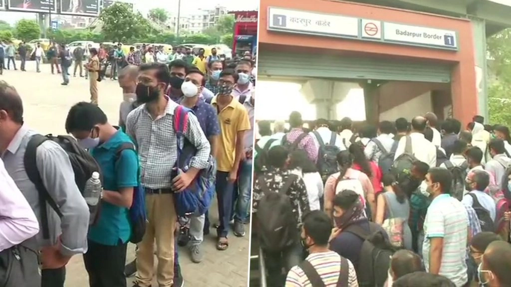 दिल्ली में 100 फीसदी क्षमता के साथ शुरू हुई मेट्रो सेवा