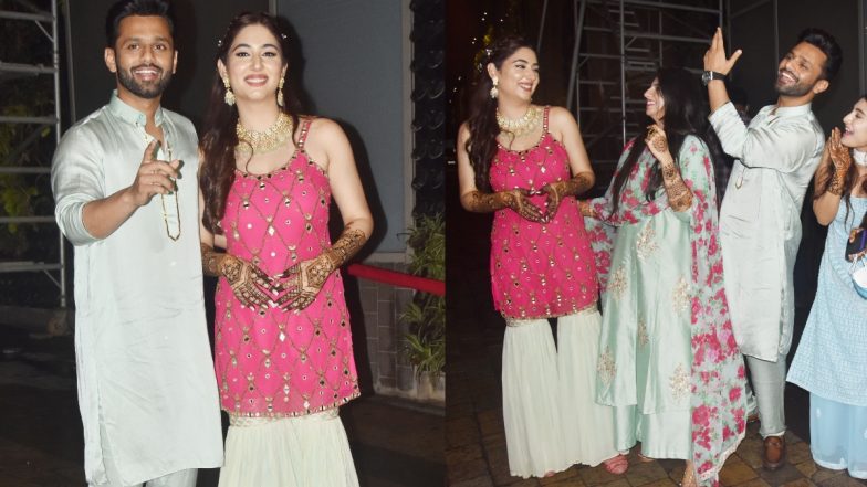 Disha Parmar के हाथों में लगी मेहंदी देख Rahul Vaidya हुए शर्म से लाल, देखिए लवबर्ड की तस्वीरें