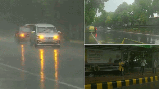 Weather Update: मुंबई के बाद दिल्ली के कई इलाकों में बारिश- देखें वीडियो