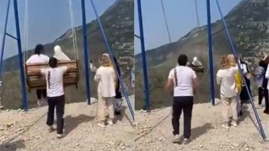 जमीन से 6 हजार फीट की ऊंचाई पर झूला झूलना महिलाओं को पड़ा महंगा, हवा में जाते ही टूटी जंजीर और फिर… देखें हैरान करने वाला Viral Video