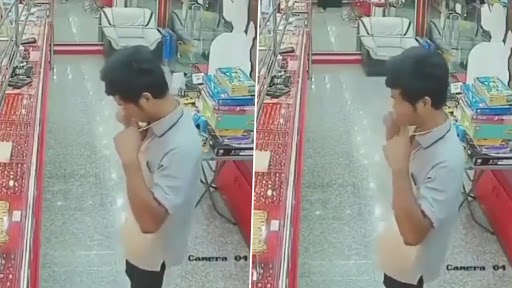 Viral Video: सोने की चेन पहनकर भागने की कोशिश की चोर ने, दुकान का दरवाजा निकला बंद, उसके बाद जो हुआ...देखें वीडियो