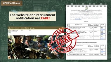Fact Check: इंडियन टेरिटोरियल आर्मी की वेबसाइट पर अलग-अलग पदों के लिए आवेदन? जानें खबर की सच्चाई