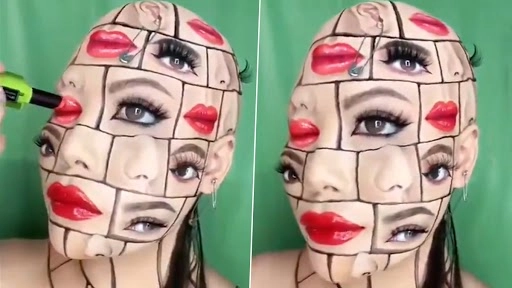 इस मेकअप आर्टिस्ट ने चेहरे पर बनाया सिर चकरा देने वाला ऑप्टिकल इल्यूजन, वीडियो देख उड़ जाएंगे होश 