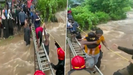 Video: नवी मुंबई में भारी बारिश में फंसे लोगों को फायर ब्रिगेड की टीम ने बचाया, देखें वीडियो