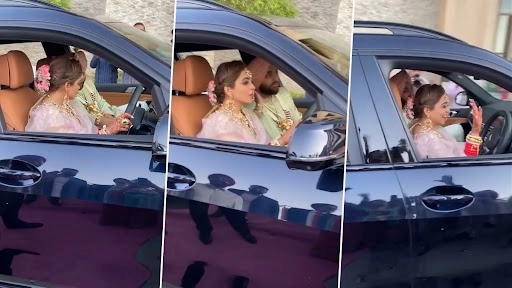 विदाई के बाद दुल्हन खुद गाड़ी चलाकर पति को ले गई सुसुराल, तोड़ा स्टीरियोटाइप