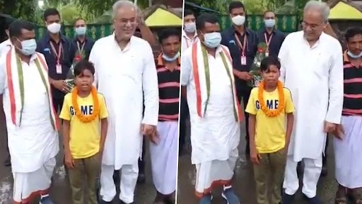  बचपन का प्यार सेंसेशन सहदेव दिर्दो सिंह ने छत्तीसगढ़ के मुख्यमंत्री भूपेश बघेल के लिए गाया गाना