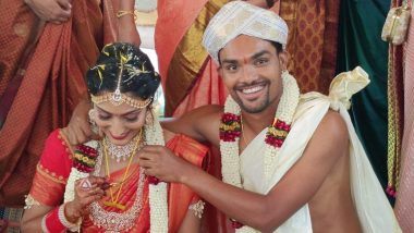 आईपीएल स्टार Sandeep Sharma ने गर्लफ्रेंड Tasha Sathwik संग रचाई शादी, देखें तस्वीर