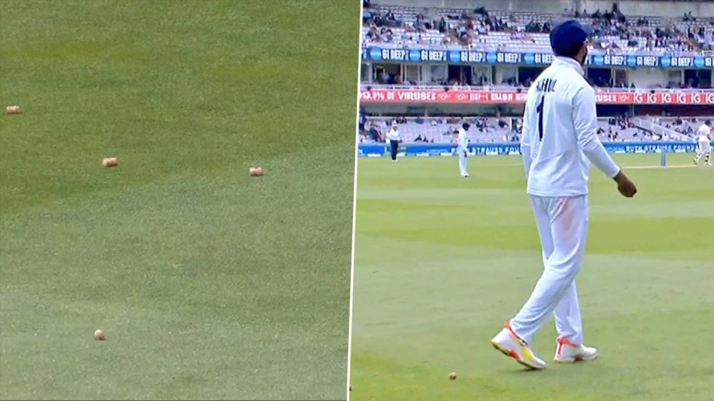 इंग्लिश प्रशंसकों की आपत्तिजनक हरकत, केएल राहुल के उपर फेंकी गई बीयर कॉर्क, देखें तस्वीर