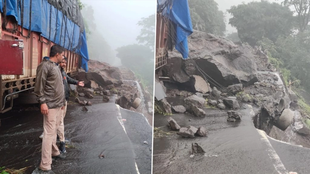 केदारनाथ हाईवे पर टूटी चट्टान, जान जोखिम में डालकर आवाजाही कर रहे लोग