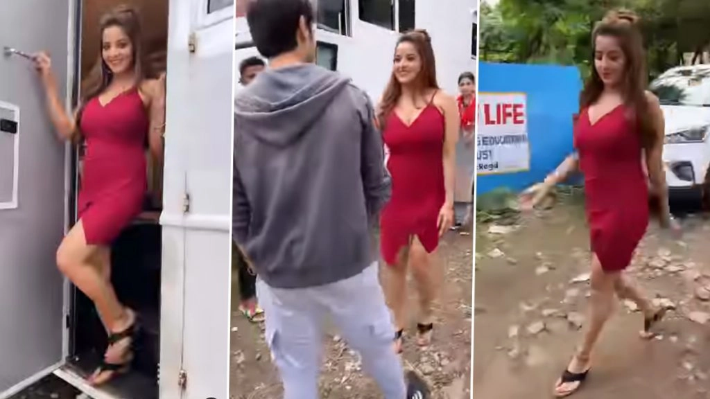 मोनालिसा ने वेब सीरीज के सेट हॉट अवतार में वीडियो किया शेयर 