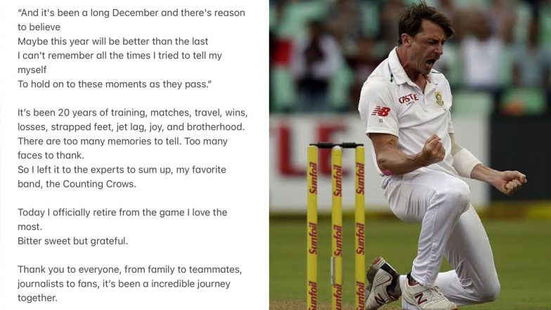 Dale Steyn Announces Retirement: साउथ अफ्रीका के इस दिग्गज गेंदबाज ने अंतरराष्ट्रीय क्रिकेट से लिया संन्यास
