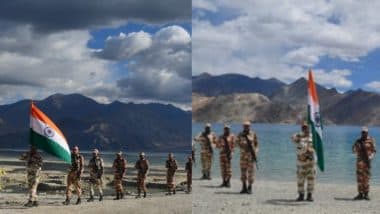 Independence Day 2021: ITBP के जवानों ने लद्दाख में पैंगोंग त्सो के किनारे मनाया आजादी का जश्न