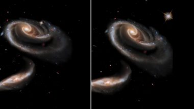 नासा हबल स्पेस टेलीस्कोप ने शेयर किया इंटरैक्टिंग आकाशगंगाओं द्वारा गठित कॉस्मिक रोज का आश्चर्यजनक वीडियो