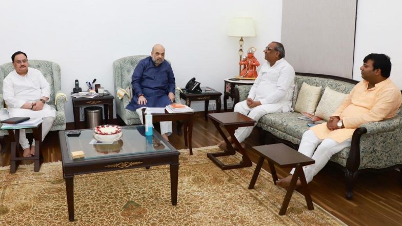 UP Assembly Elections 2022: निषाद पार्टी के अध्यक्ष ने गृहमंत्री अमित शाह और जेपी नड्डा से की मुलाकात, यूपी चुनाव को लेकर हुई चर्चा