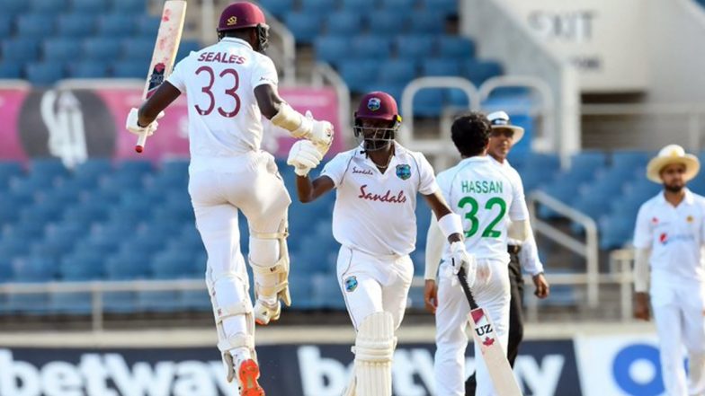 WI vs PAK 1st Test 2021: पहले टेस्ट मैच में वेस्टइंडीज की पाकिस्तान के खिलाफ एक विकेट से रोमांचक जीत