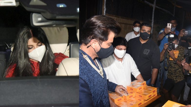 शादी के बाद पति के साथ कार में निकली Rhea Kapoor, अनिल कपूर ने मीडिया में बांटी मिठाईयां (Photos)