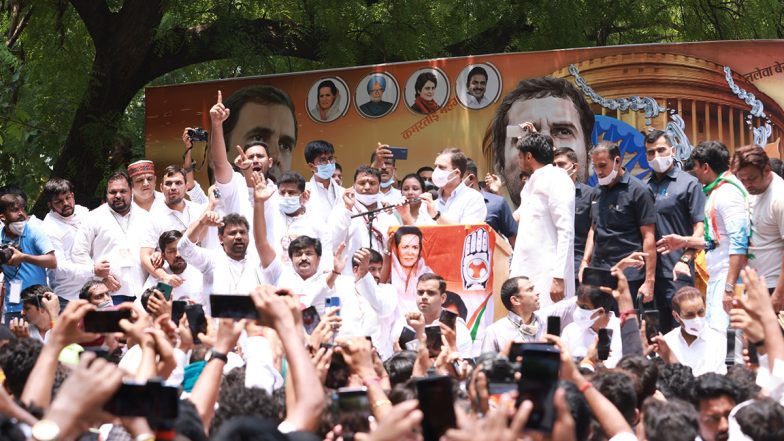 युवा कांग्रेस के विरोध प्रदर्शन के दौरान 589 व्यक्ति हिरासत में लिये गए