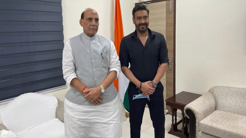 देश के रक्षा मंत्री राजनाथ सिंह से मिलने पहुंचे Ajay Devgn, ट्वीट करके बताई ये अहम बात