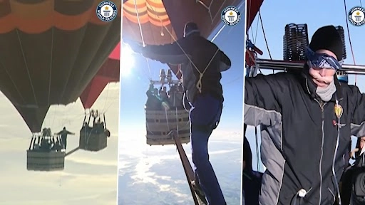 दो पैराशूट के बीच बने संकरे प्लैटफॉर्म पर 6,522 मीटर की ऊंचाई पर चलते शख्स का क्लिप वायरल, कमजोर दिल वालों को आ सकता है अटैक