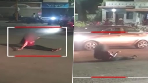 पुणे में तिलक रोड पर नशे में धुत युवती ने सड़क पर लेटकर किया रास्ता जाम, वीडियो हुआ वायरल