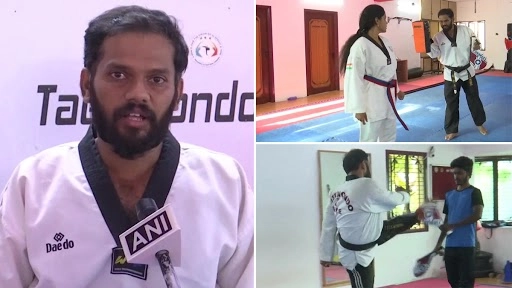 ताइक्वांडो कोच एन नारायण ने एक किक में 37 कंक्रीट ब्लॉक तोड़कर बनाया 24वां गिनीज वर्ल्ड रिकॉर्ड