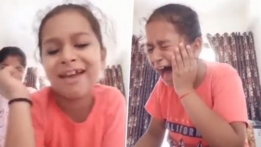 Funny Video: 'काट के कलेजा दिखा देंगे' गाने पर लड़की बना रही थी वीडियो, अचानक लगा चपेट, लोगों ने पूछा मम्मी आ गई का? तुम मार खा गई क्या? देखें वीडियो