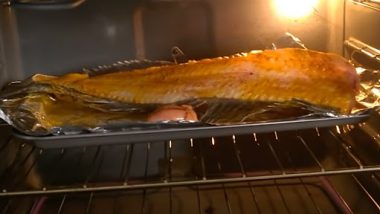 Horror Video: ओवन के अंदर पकी हुई मछली के कूदने का डरावना क्लिप वायरल, नेटिज़न्स ने कहा हॉरर फिल्म का सीन, देखें वीडियो