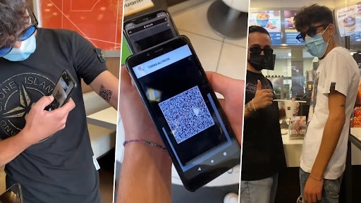 शख्स ने अपनी बांह पर बनवाया कोविड वैक्सीनेशन सर्टिफिकेट क्यूआर कोड, मैकडॉनल्ड्स में किया इसका इस्तेमाल, देखें वीडियो