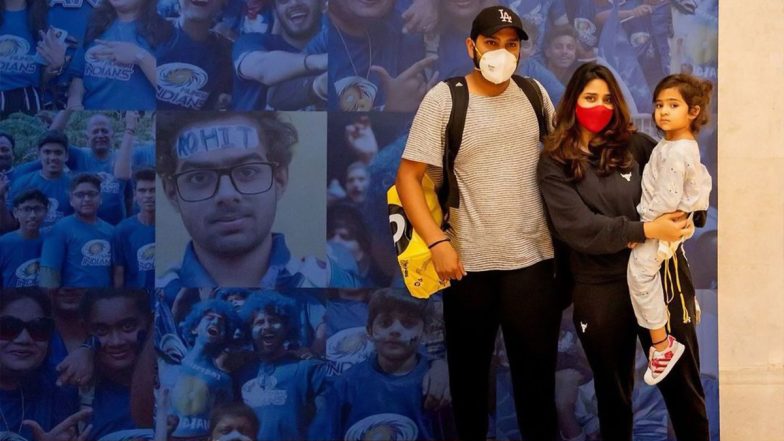 IPL 2021 के लिए 'हिटमैन' Rohit Sharma तैयार, MI ने खास अंदाज में किया स्वागत, शर्मा फैमिली की देखें खुबसूरत तस्वीर